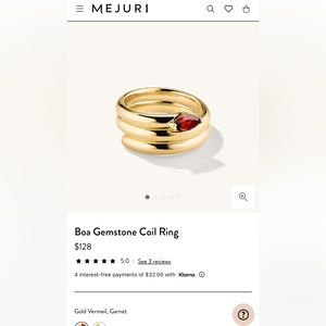 Mejuri Boa Gemstone Ring